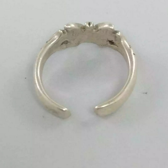 .925 TOE RING SOLID STERLING SILVER BUTTERFLY - Picture 4 of 8